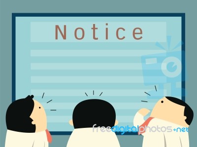 Looking Notice Board Stock Image