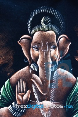 Lord Ganesh Painting Stock Photo