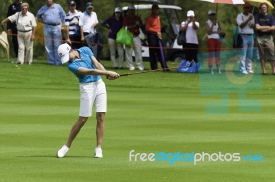 Lorena Ochoa Hits Fairway Shot Stock Photo