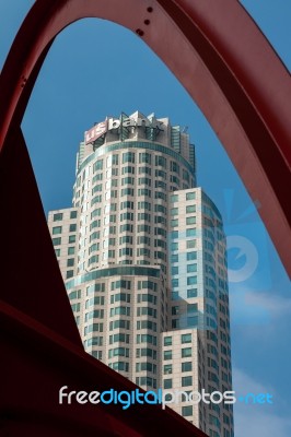 Los Angeles, California/usa - July 28 : Skyscraper In The Financ… Stock Photo