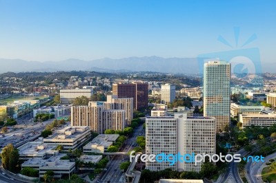 Los Angeles, California/usa - July 28 : Skyscrapers In The Finan… Stock Photo