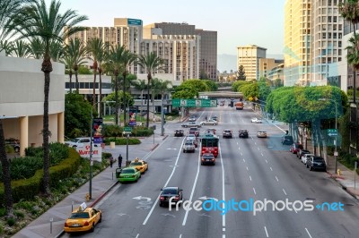 Los Angeles, California/usa  - July 28 : Traffic In Los Angeles Stock Photo