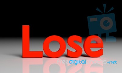 Lose 3d Text Stock Photo