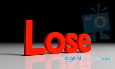 Lose 3d Text Stock Image