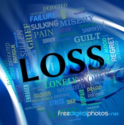 Loss Sad Represents Broken Hearted And Anguish Stock Image