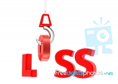 Loss Text  Hanging On Hook Stock Image