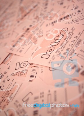 Lottery Tickets Stock Photo