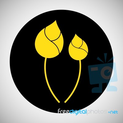 Lotus Flower Icon Stock Image