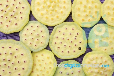 Lotus Seeds Pod Background Stock Photo