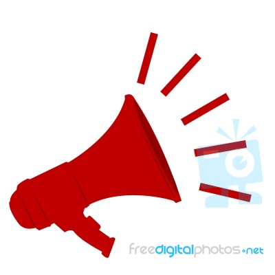 Loud Megaphone Stock Image