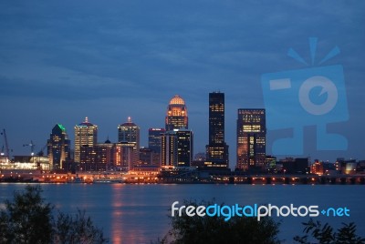 Louisville Kentucky Skyline Stock Photo