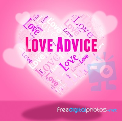 Love Advice Means Guidance Devotion And Faq Stock Image