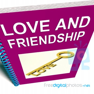 Love And Friendship Book Represents Keys And Advice For Friends Stock Image