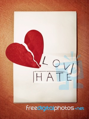 Love And Hate Stock Photo