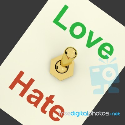 Love And Hate Switch Stock Image