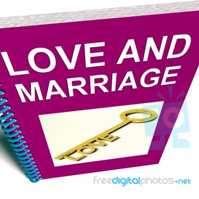 Love And Marriage Book Represents Keys And Advice For Couples Stock Image