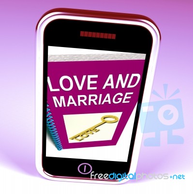 Love And Marriage Phone Represents Keys And Advice For Couples Stock Image