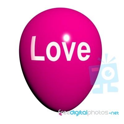 Love Balloon Shows Fondness And Affectionate Feelings Stock Image