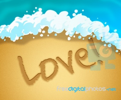 Love Beach Represents Boyfriend Coast And Fondness Stock Image