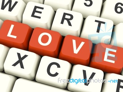 Love Computer Keys Stock Image