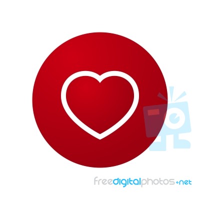  Love Heart Circle Design Stock Image