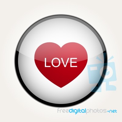  Love Heart Circle Design Stock Image