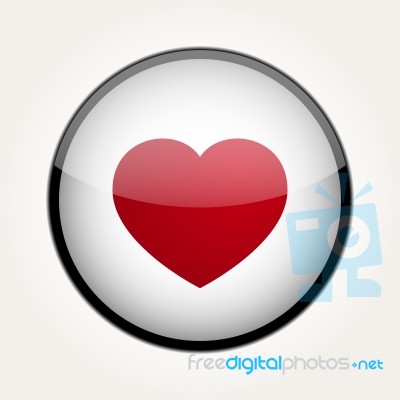  Love Heart Circle Design Stock Image