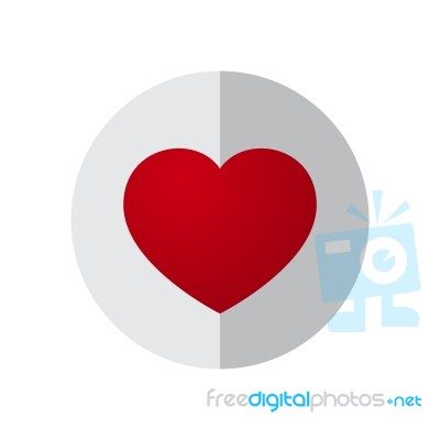  Love Heart Circle Design Stock Image