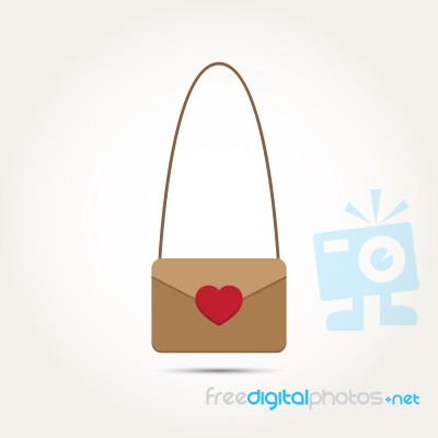  Love Heart Fashion Bag Stock Image