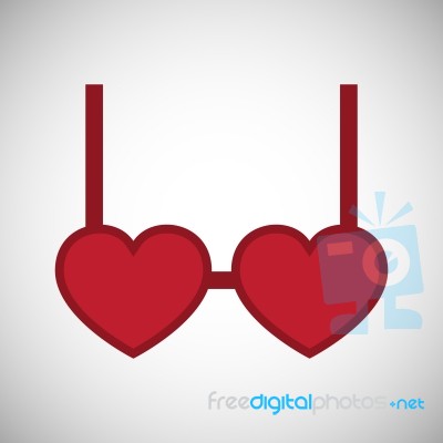  Love Heart Fashion Bra Stock Image