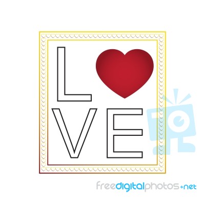  Love Heart Frame Illustration Stock Image