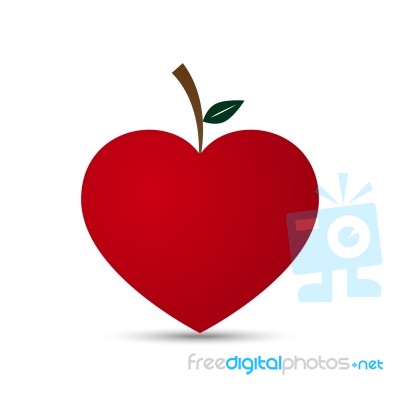  Love Heart Fruit Design Stock Image