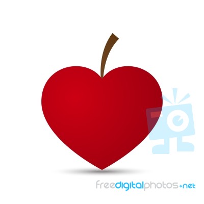  Love Heart Fruit Design Stock Image