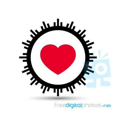  Love Heart Gear Stock Image