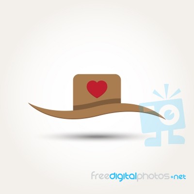  Love Heart Hat Stock Image