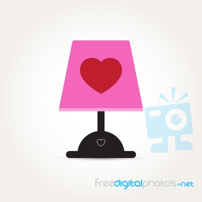  Love Heart Lamp Stock Image