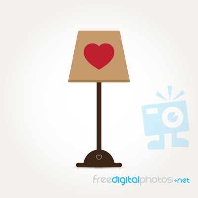  Love Heart Lamp Stock Image