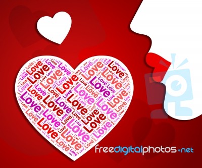 Love Heart Means Affection Romance And Dating Stock Image