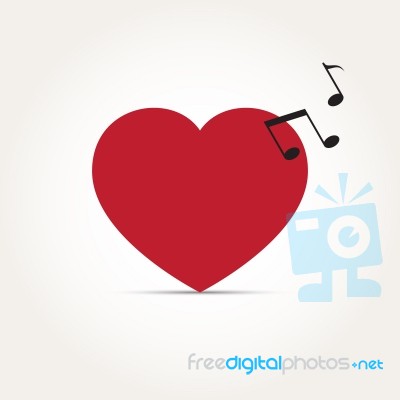  Love Heart Music Rhythm Stock Image