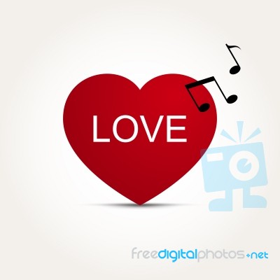  Love Heart Music Rhythm Stock Image