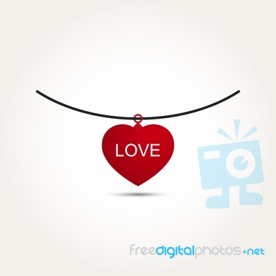  Love Heart Necklace Stock Image