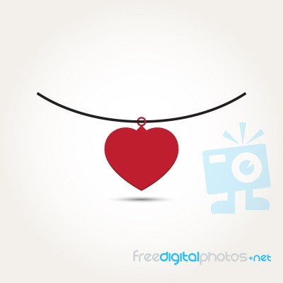  Love Heart Necklace Stock Image