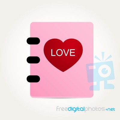  Love Heart Notebook Stock Image