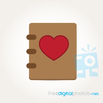  Love Heart Notebook Stock Image