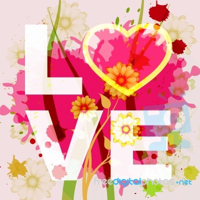 Love Heart Represents Compassion Fondness And Affection Stock Image