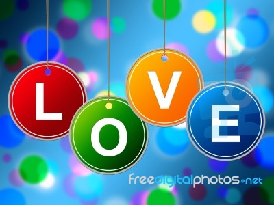 Love Heart Represents Valentine Day And Affection Stock Image