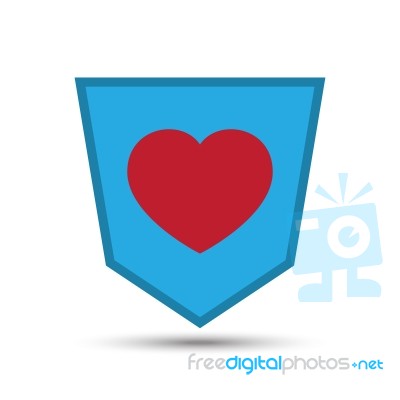  Love Heart Shield Illustration Stock Image