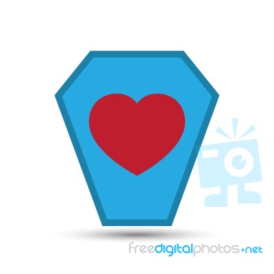  Love Heart Shield Illustration Stock Image