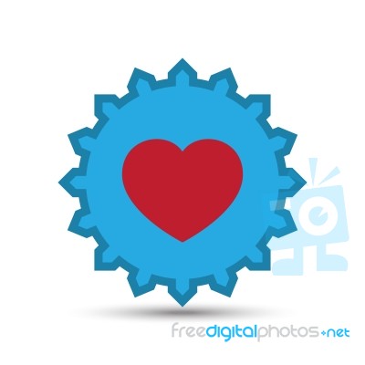  Love Heart Shield Illustration Stock Image