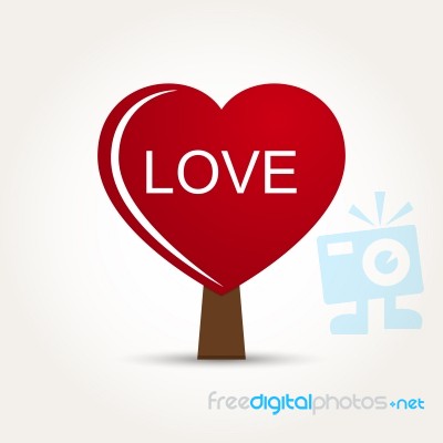  Love Heart Tree Stock Image